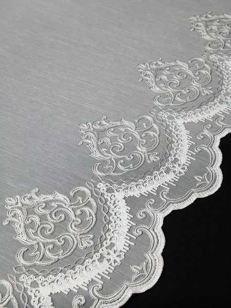 Изображение товара Гардина Arya Melani 300x250 / 8001885869777 (белый/серый)