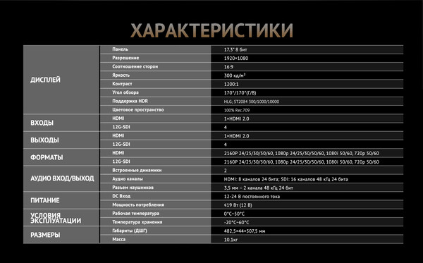 Изображение товара Монитор для камеры Avmatrix RMM1731-12G / 31874