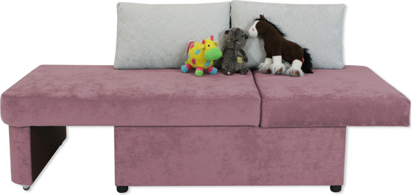 Изображение товара Тахта Аквилон Умка правая (бали 07 розовый/бали 01 белый)