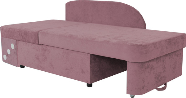 Изображение товара Тахта Аквилон Умка левая (бали 07 розовый/бали 01 белый)