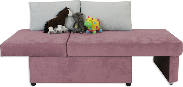 Изображение товара Тахта Аквилон Умка левая (бали 07 розовый/бали 01 белый)