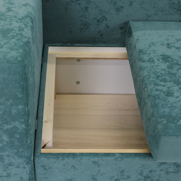 Изображение товара Тахта Аквилон Умка левая (бали 13 минт/бали 01 белый)