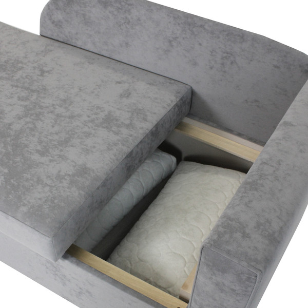 Изображение товара Тахта Аквилон Умка правая (бали 21 серый/бали 01 белый)