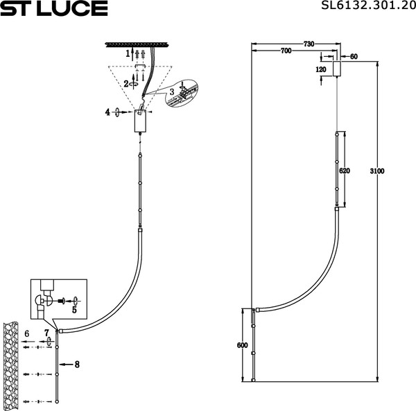 Изображение товара Потолочный светильник ST Luce SL6132.301.20