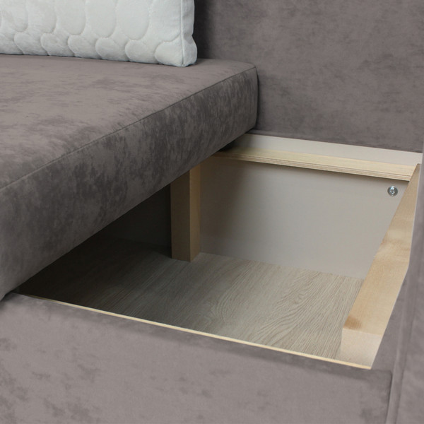 Изображение товара Тахта Аквилон Умка правая (бали 27 какао/бали 01 белый)