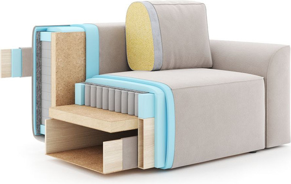 Изображение товара Диван Аквилон Честер НПБ тик-так 140 мм (альба 45 коричневый)