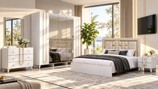 Изображение товара Комплект мебели для спальни Кастанье Монреаль-5 (белый)