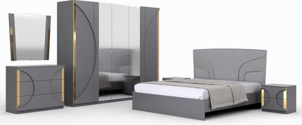 Изображение товара Комплект мебели для спальни Кастанье Каталея-5 (серый)