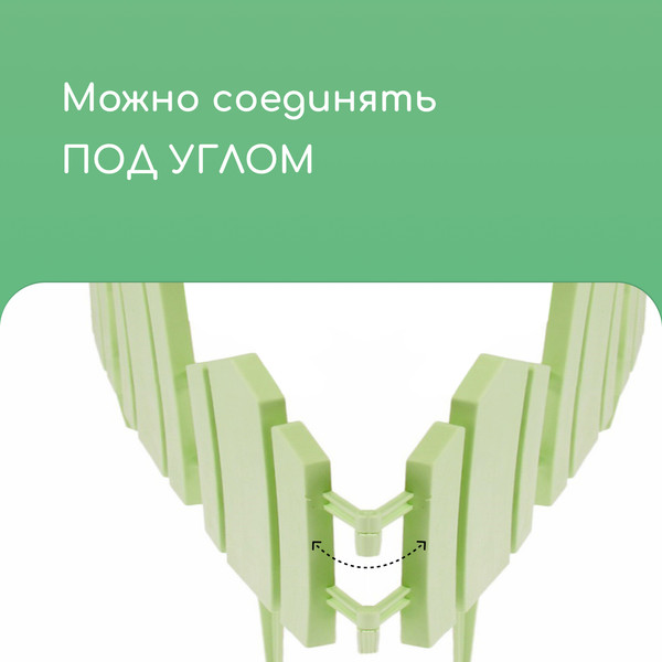 Изображение товара Изгородь декоративная Кострома Пластик Чудный сад 25x270см 5 секций (салатовый)
