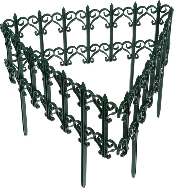 Изображение товара Изгородь декоративная Кострома Пластик Классика 25x180см 5 секций (зеленый)