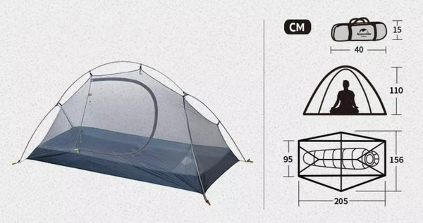 Изображение товара Палатка Naturehike Cycling Spider Si / NH18A095-D-DOR (оранжевый)