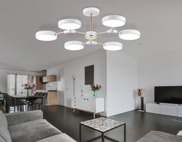 Изображение товара Люстра Ambrella FL516333/6 WH/FGD (белый/золото)