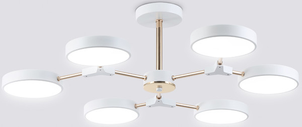 Изображение товара Люстра Ambrella FL516333/6 WH/FGD (белый/золото)