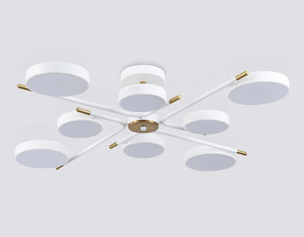 Изображение товара Люстра Ambrella FL516338/8 WH/CP (белый/медь)