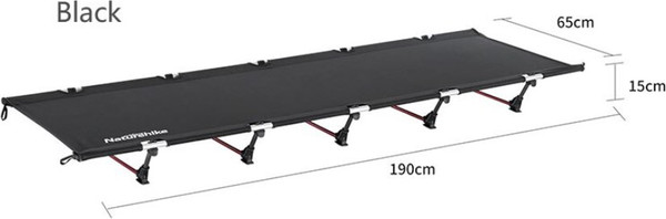 Изображение товара Раскладушка туристическая Naturehike XJC05 / NH20JJ001-BL (черный)