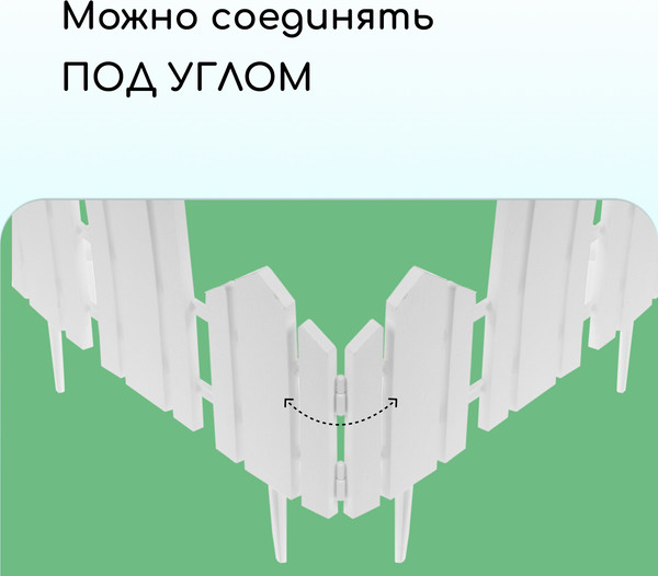 Изображение товара Изгородь декоративная Кострома Пластик Чудный сад 25x270см 5 секций (белый)