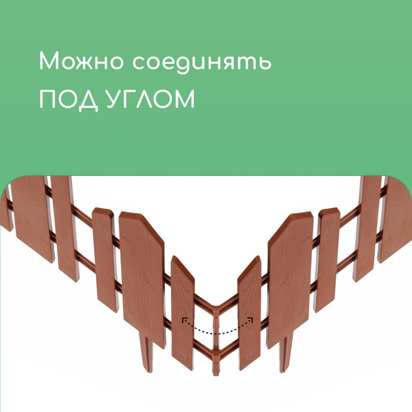 Изображение товара Изгородь декоративная Кострома Пластик Чудный сад 25x270см 5 секций (терракотовый)