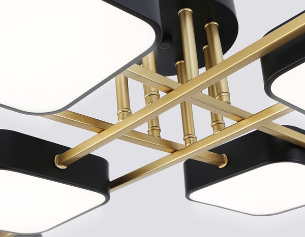 Изображение товара Люстра Ambrella FL516348/8 BK/GD (черный/золото)