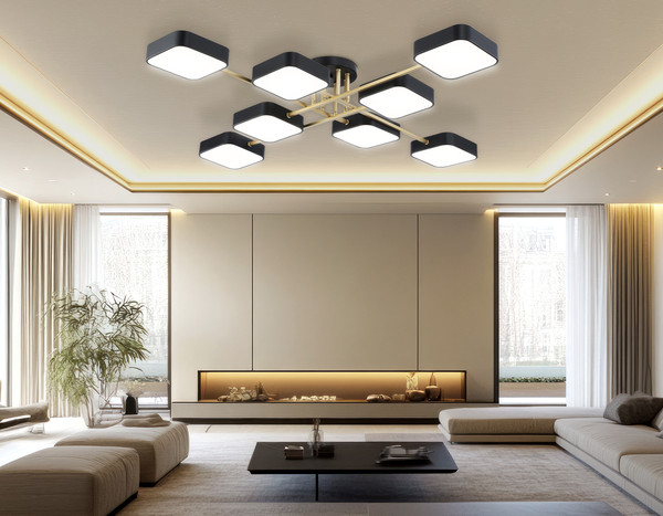 Изображение товара Люстра Ambrella FL516348/8 BK/GD (черный/золото)