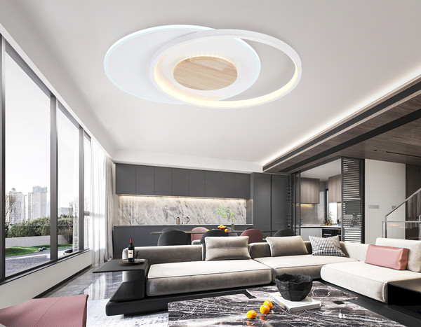 Изображение товара Люстра Ambrella FL4788 WH/WD (белый/дерево)