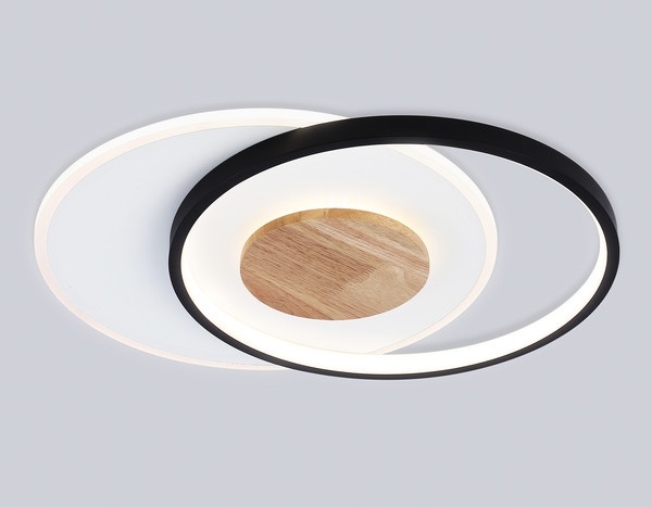 Изображение товара Люстра Ambrella FL4789 WH/BK/WD (белый/черный/дерево)