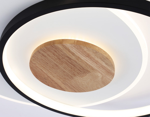 Изображение товара Люстра Ambrella FL4789 WH/BK/WD (белый/черный/дерево)