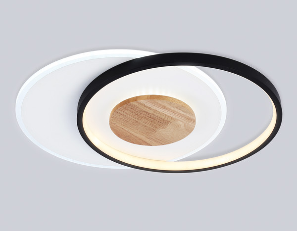 Изображение товара Люстра Ambrella FL4789 WH/BK/WD (белый/черный/дерево)