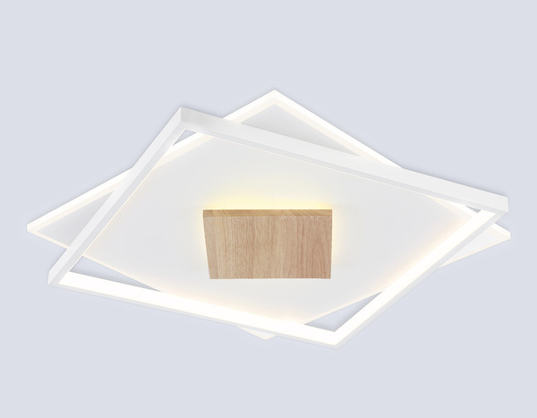 Изображение товара Потолочный светильник Ambrella FL4790 WH/WD (белый/дерево)