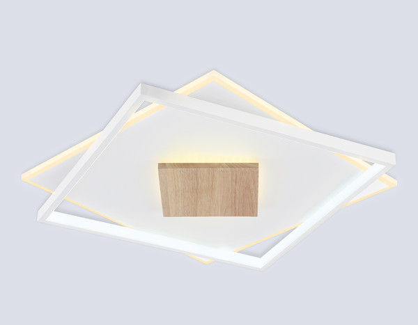 Изображение товара Потолочный светильник Ambrella FL4790 WH/WD (белый/дерево)