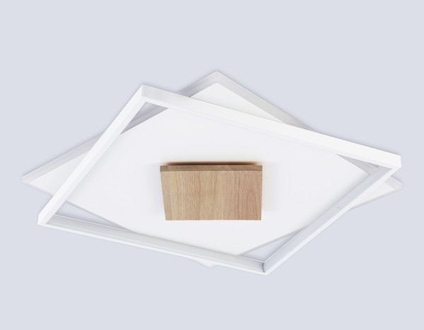 Изображение товара Потолочный светильник Ambrella FL4790 WH/WD (белый/дерево)