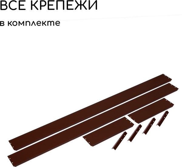 Изображение товара Грядка модульная GREENGO Оцинкованная 390x100x15см (коричневый)