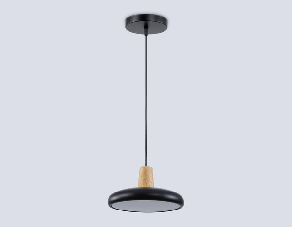 Изображение товара Потолочный светильник Ambrella FL4839 BK/WD (черный/дерево)