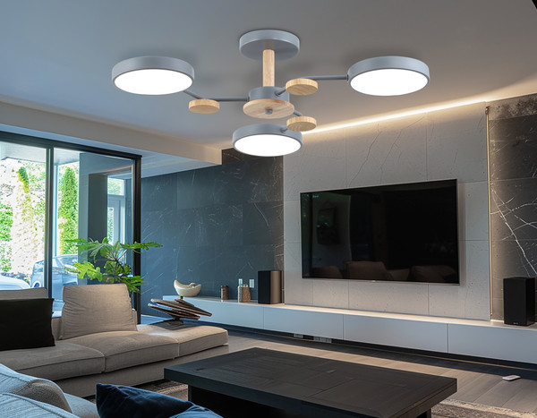 Изображение товара Люстра Ambrella FL4856/3 GR/WD (серый/дерево)