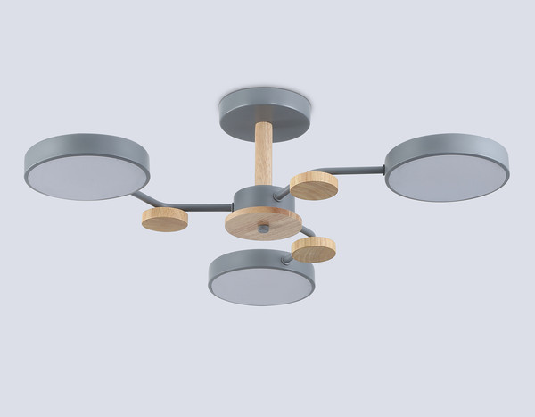 Изображение товара Люстра Ambrella FL4856/3 GR/WD (серый/дерево)