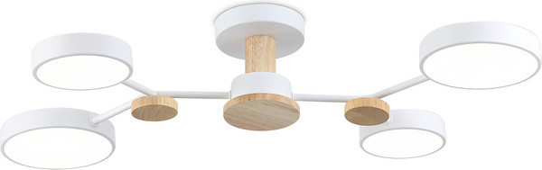 Изображение товара Люстра Ambrella FL4858/4 WH/WD (белый/дерево)