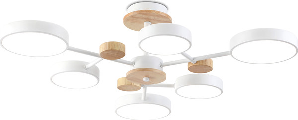 Изображение товара Люстра Ambrella FL4861/6 WH/WD (белый/дерево)