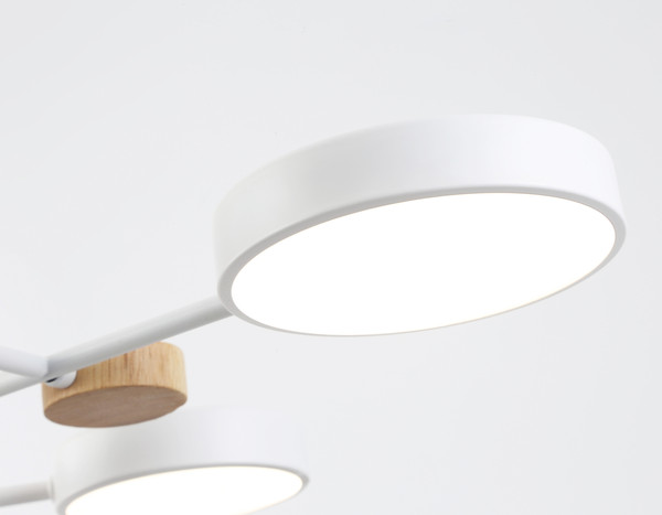 Изображение товара Люстра Ambrella FL4861/6 WH/WD (белый/дерево)