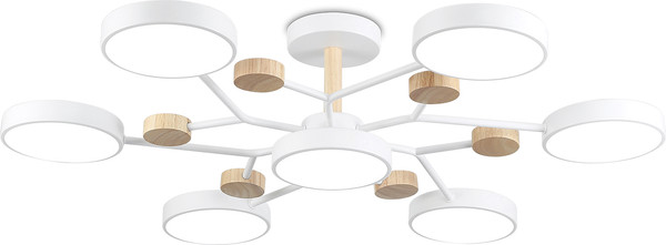 Изображение товара Люстра Ambrella FL4864/7 WH/WD (белый/дерево)