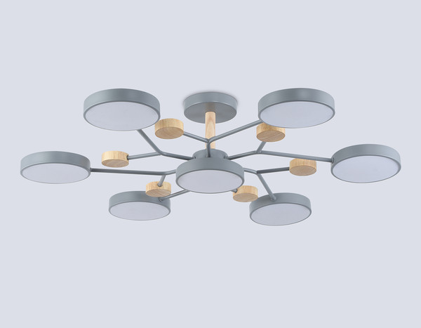 Изображение товара Люстра Ambrella FL4865/7 GR/WD (серый/дерево)