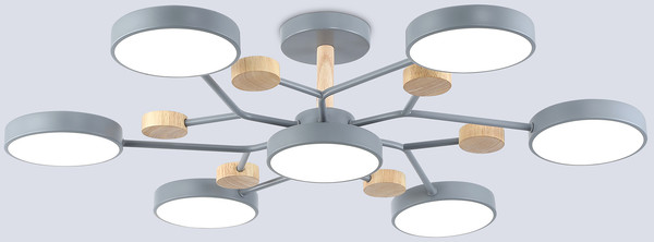 Изображение товара Люстра Ambrella FL4865/7 GR/WD (серый/дерево)