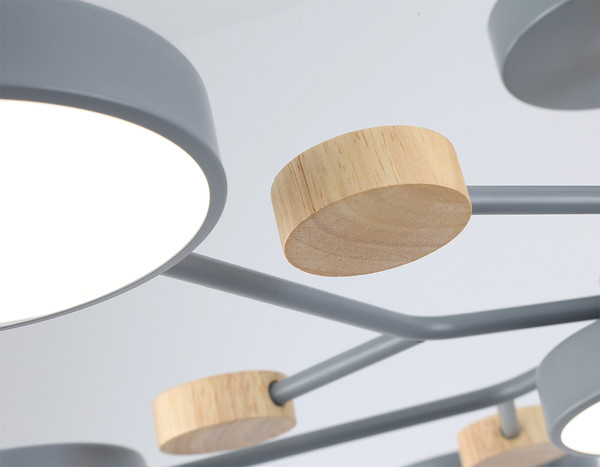 Изображение товара Люстра Ambrella FL4865/7 GR/WD (серый/дерево)