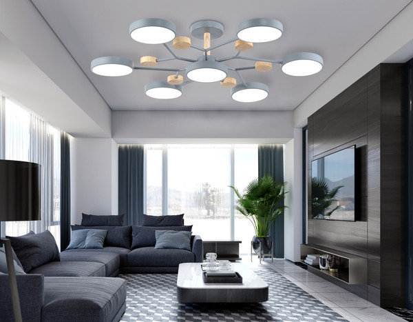 Изображение товара Люстра Ambrella FL4865/7 GR/WD (серый/дерево)