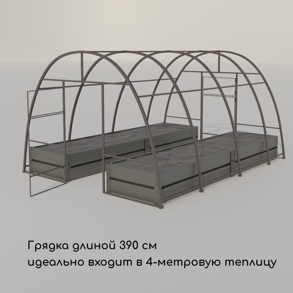 Изображение товара Грядка модульная GREENGO Оцинкованная 390x100x34см