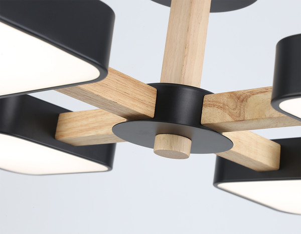 Изображение товара Люстра Ambrella FL4880/4 BK/WD (черный/дерево)