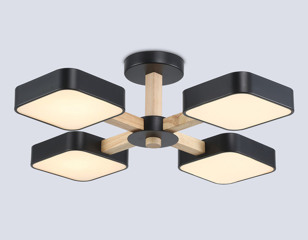 Изображение товара Люстра Ambrella FL4880/4 BK/WD (черный/дерево)