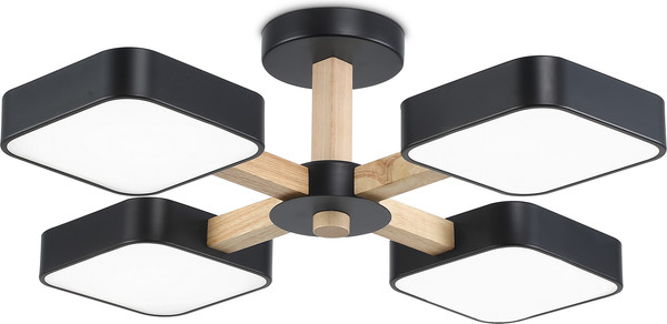 Изображение товара Люстра Ambrella FL4880/4 BK/WD (черный/дерево)