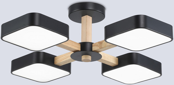 Изображение товара Люстра Ambrella FL4880/4 BK/WD (черный/дерево)