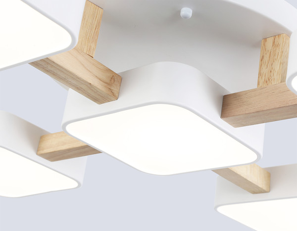 Изображение товара Люстра Ambrella FL4881/5 WH/WD (белый/дерево)