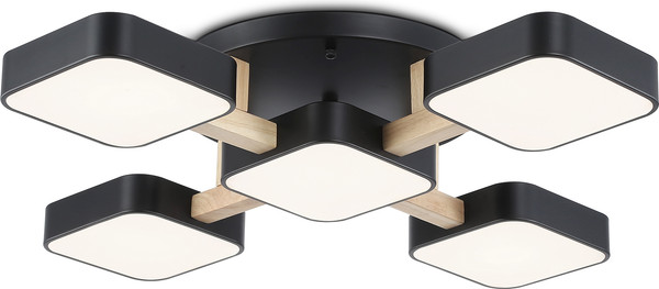 Изображение товара Люстра Ambrella FL4883/5 BK/WD (черный/дерево)