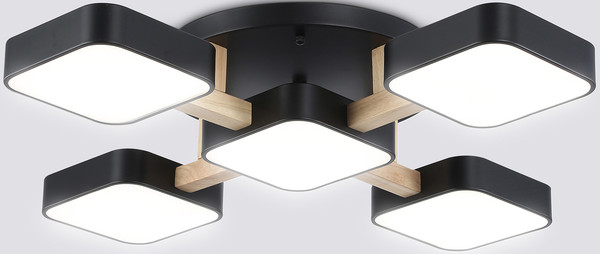 Изображение товара Люстра Ambrella FL4883/5 BK/WD (черный/дерево)